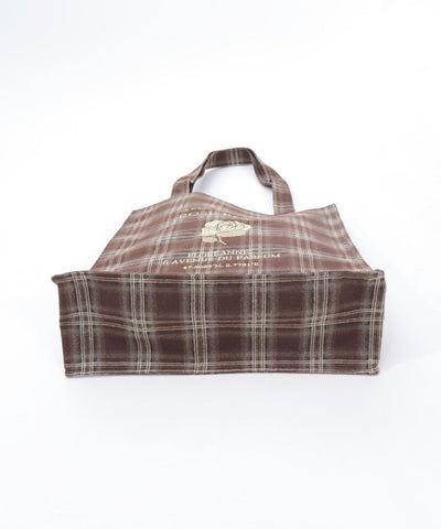 Vertical Check Pattern Tote