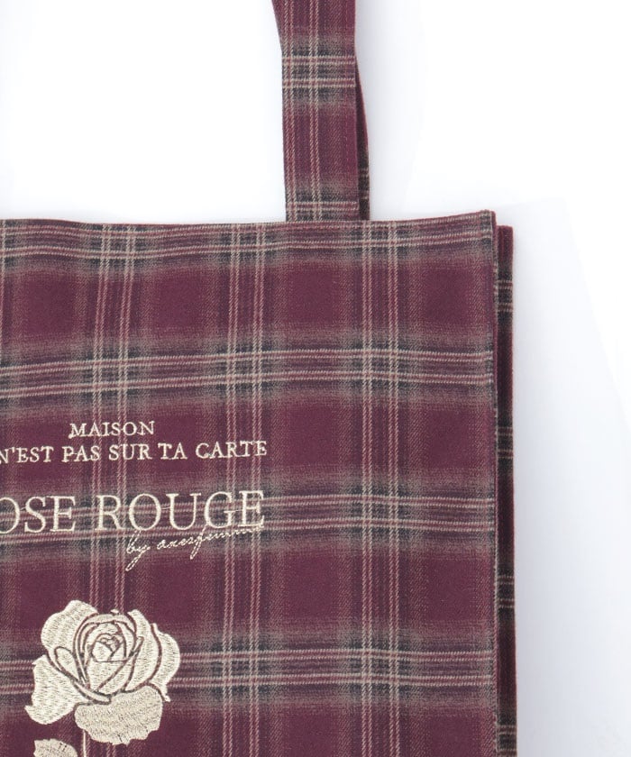 Vertical Check Pattern Tote