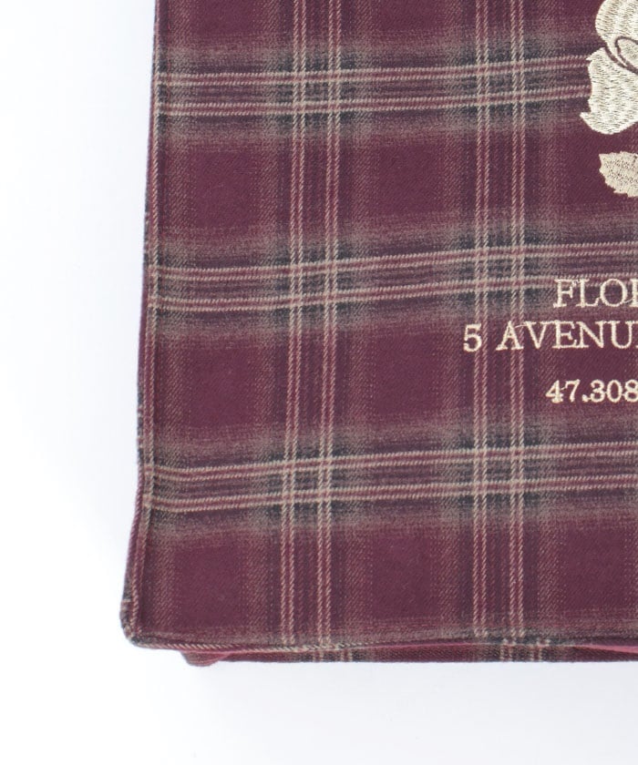 Vertical Check Pattern Tote