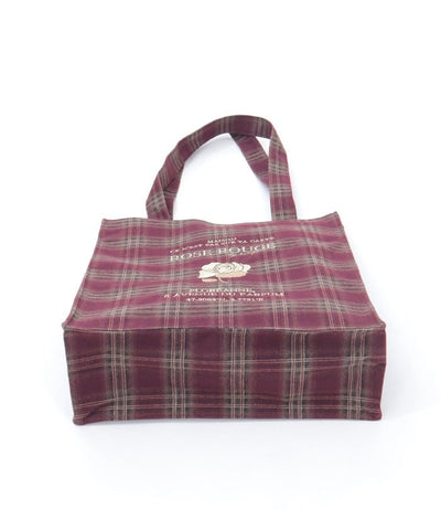 Vertical Check Pattern Tote