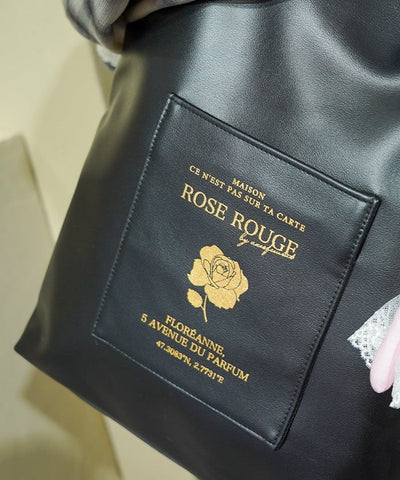 Vertical Faux Leather Tote