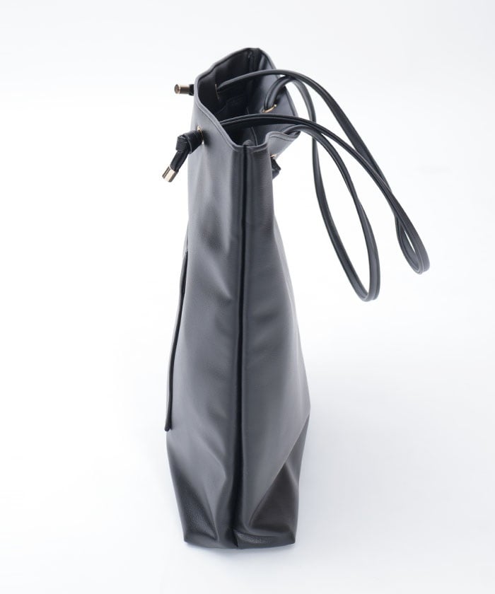 Vertical Faux Leather Tote