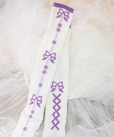 Flora Pearl Over-knee Socks