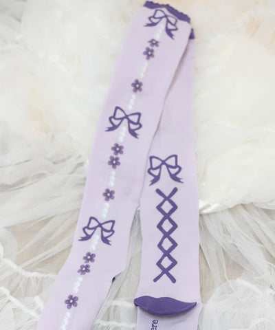 Flora Pearl Over-knee Socks