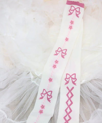 Flora Pearl Over-knee Socks