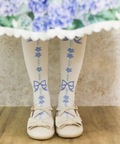 Flora Pearl Over-knee Socks