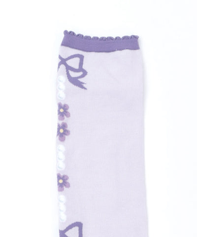 Flora Pearl Over-knee Socks
