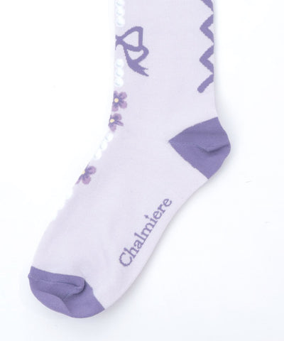 Flora Pearl Over-knee Socks