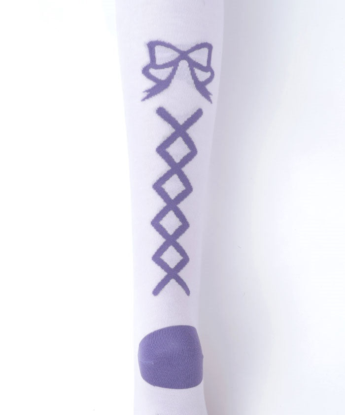 Flora Pearl Over-knee Socks