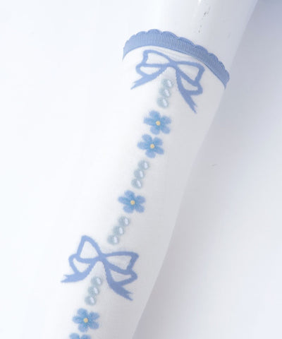 Flora Pearl Over-knee Socks