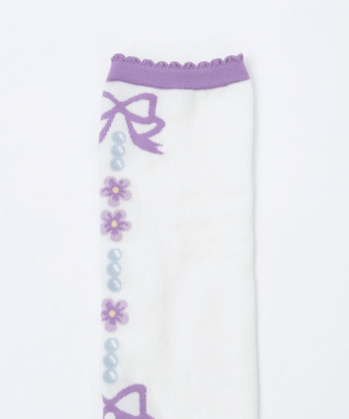 Flora Pearl Over-knee Socks