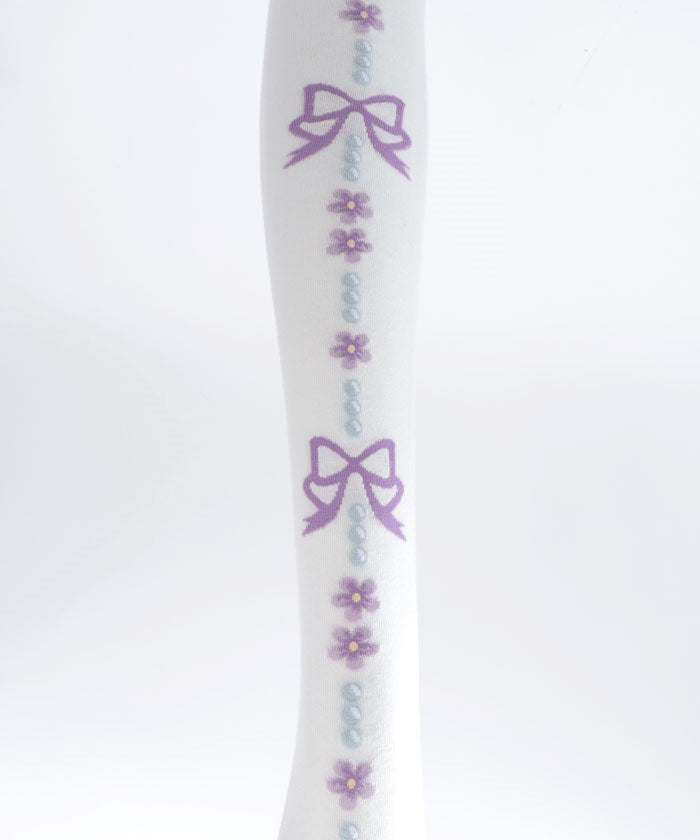 Flora Pearl Over-knee Socks