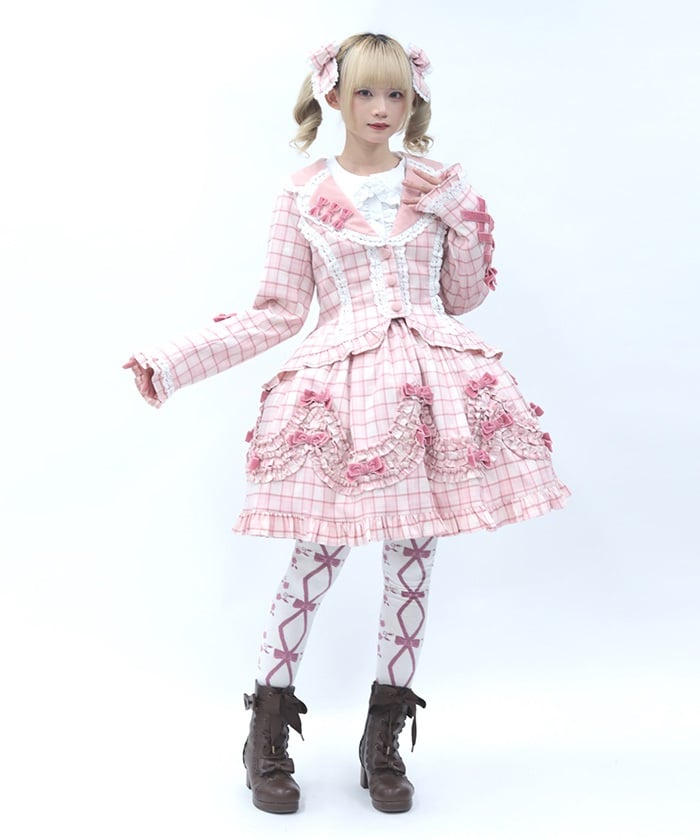 Lace-Up Rose Tights – axes femme from JAPAN