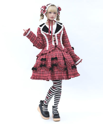 Striped Heart Over-knee Socks