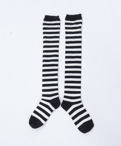 Striped Heart Over-knee Socks