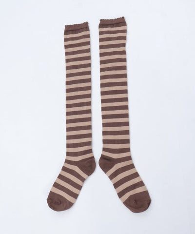 Striped Heart Over-knee Socks