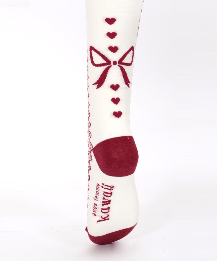 Lace-Up Pattern Over-knee Socks