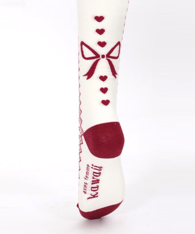 Lace-Up Pattern Over-knee Socks (Pre-order)