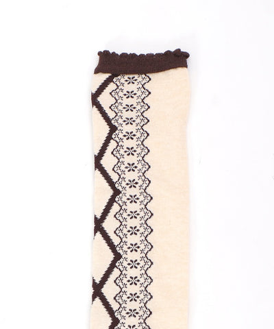 Lace-Up Pattern Over-knee Socks (Pre-order)