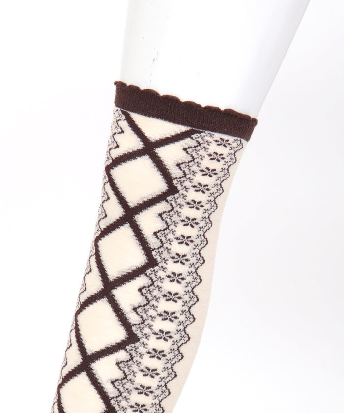 Lace-Up Pattern Over-knee Socks (Pre-order)