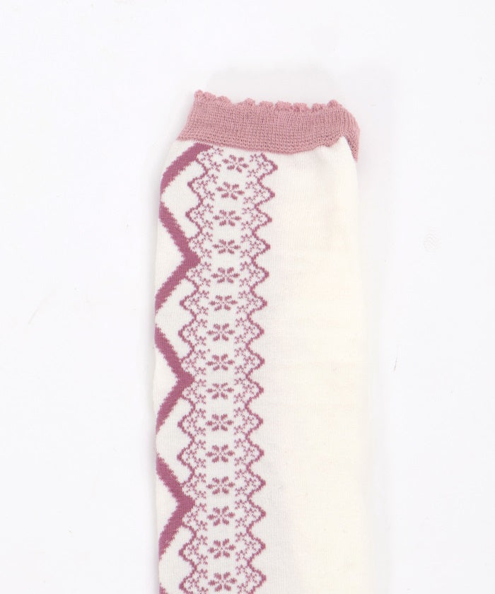 Lace-Up Pattern Over-knee Socks (Pre-order)