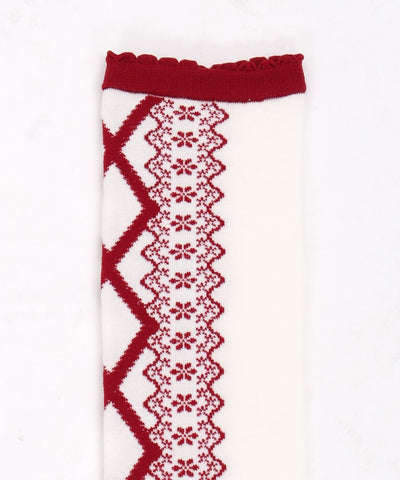 Lace-Up Pattern Over-knee Socks