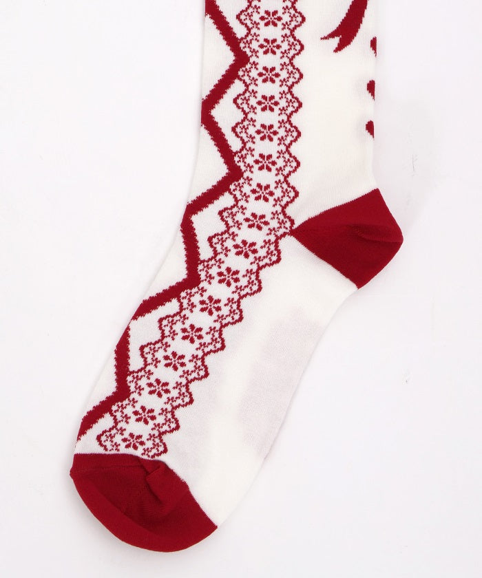 Lace-Up Pattern Over-knee Socks