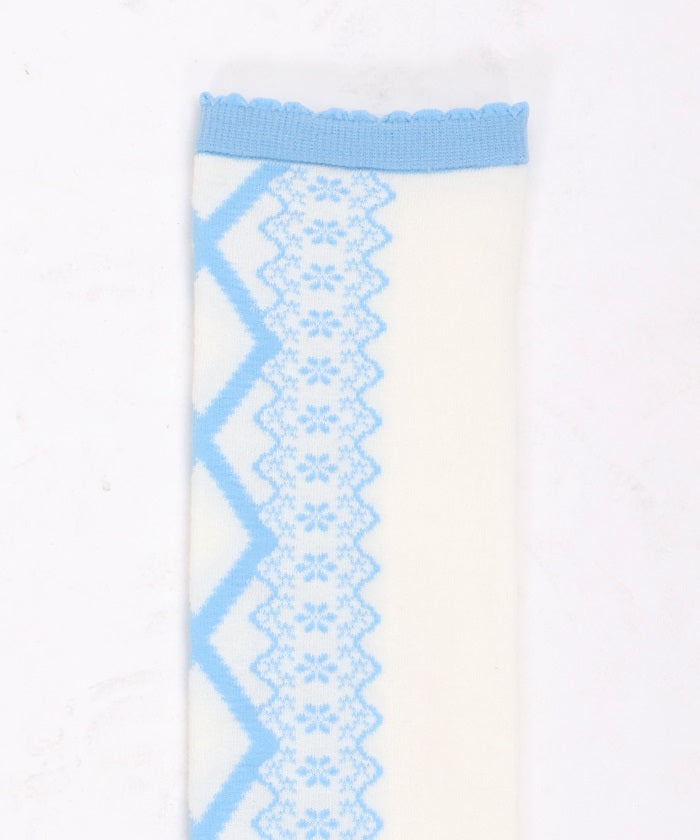 Lace-Up Pattern Over-knee Socks