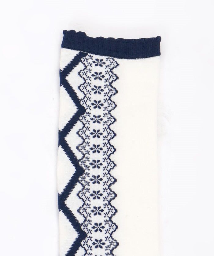 Lace-Up Pattern Over-knee Socks