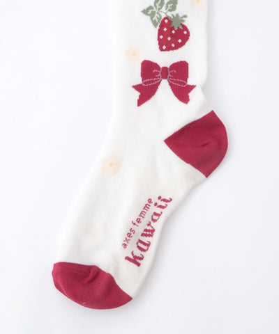 Strawberry Pattern Over-knee Socks