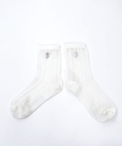 Rose Embroidery Openwork Socks (Pre-order)