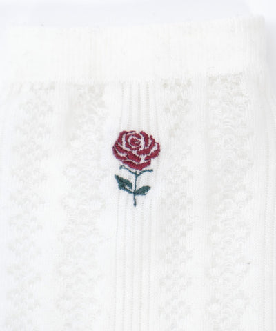 Rose Embroidery Openwork Socks (Pre-order)