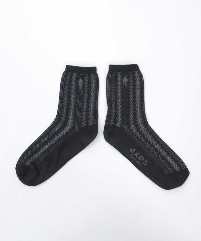 Rose Embroidery Openwork Socks (Pre-order)