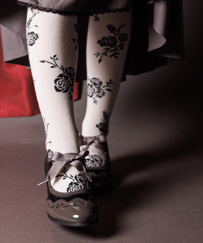 Random Rose Pattern Tights