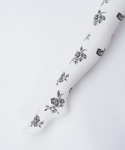 Random Rose Pattern Tights