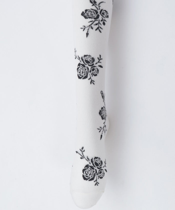 Random Rose Pattern Tights