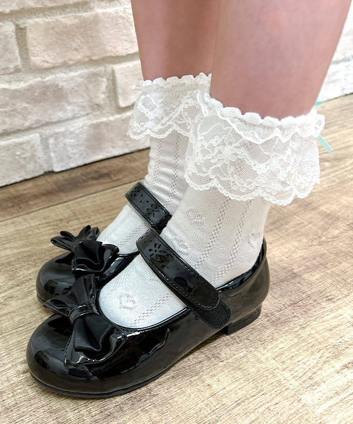 Heart Pattern Lace Socks