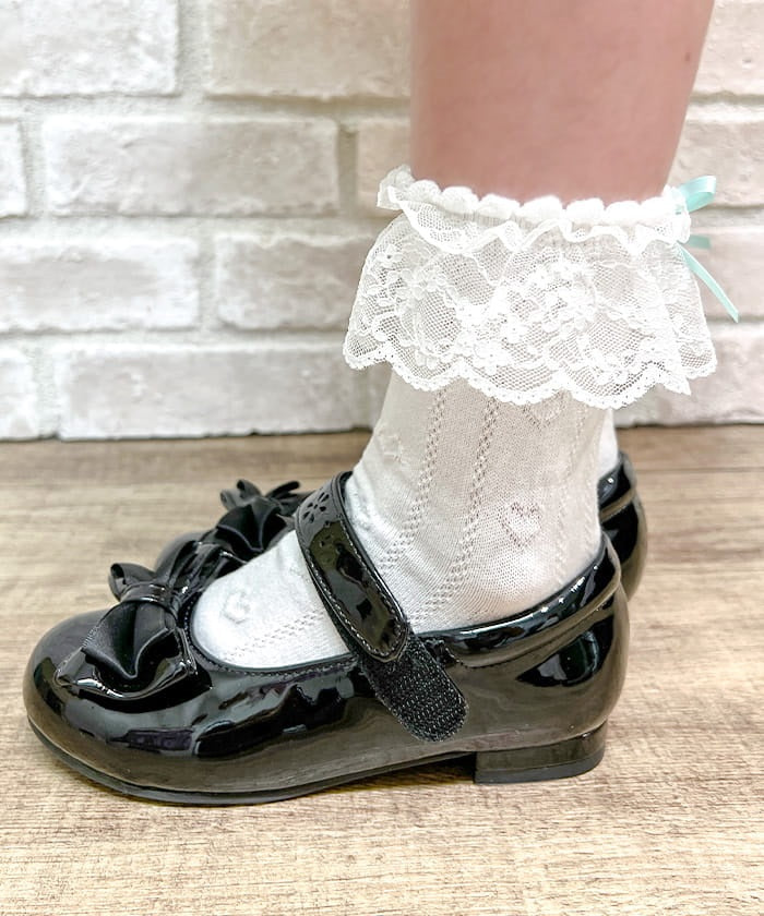 Heart Pattern Lace Socks