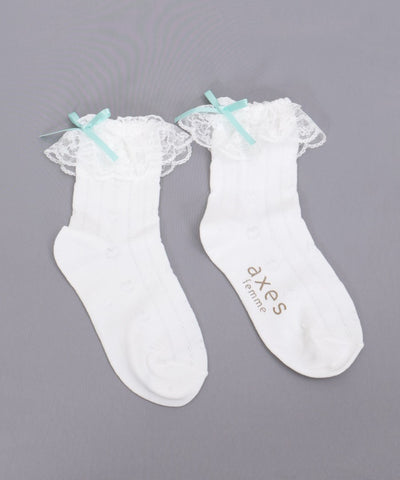 Heart Pattern Lace Socks