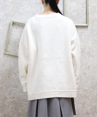 French Logo Jacquard Knit