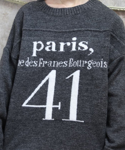 French Logo Jacquard Knit