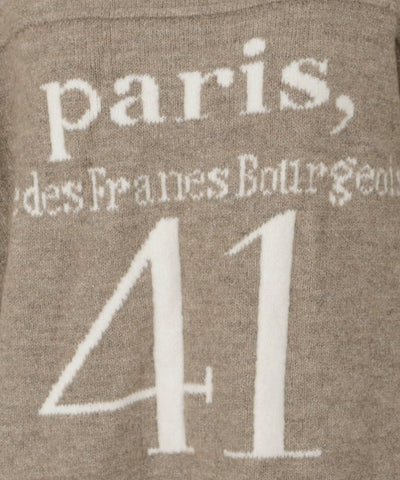 French Logo Jacquard Knit