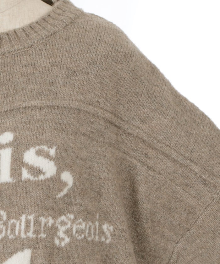 French Logo Jacquard Knit