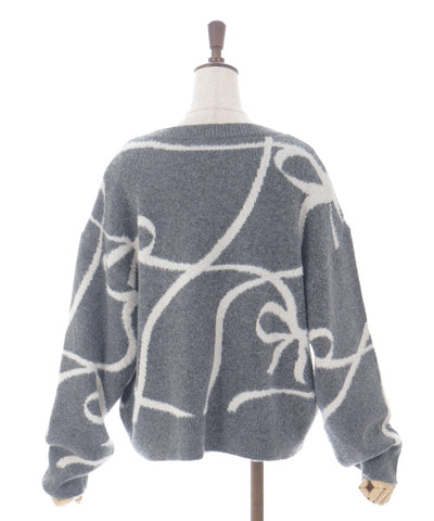 Feather Chenille Ribbon Pullover