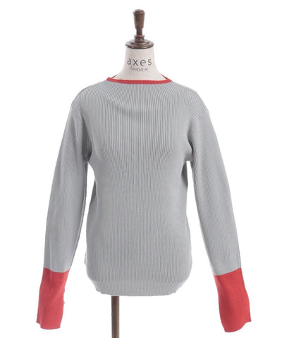 Color Scheme Rib Knit Top