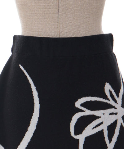 Flower Jacquard Skirt