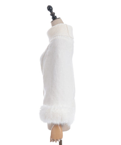Sleeve Fur Poncho