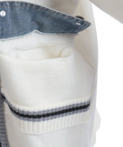 Denim Panel Cardigan