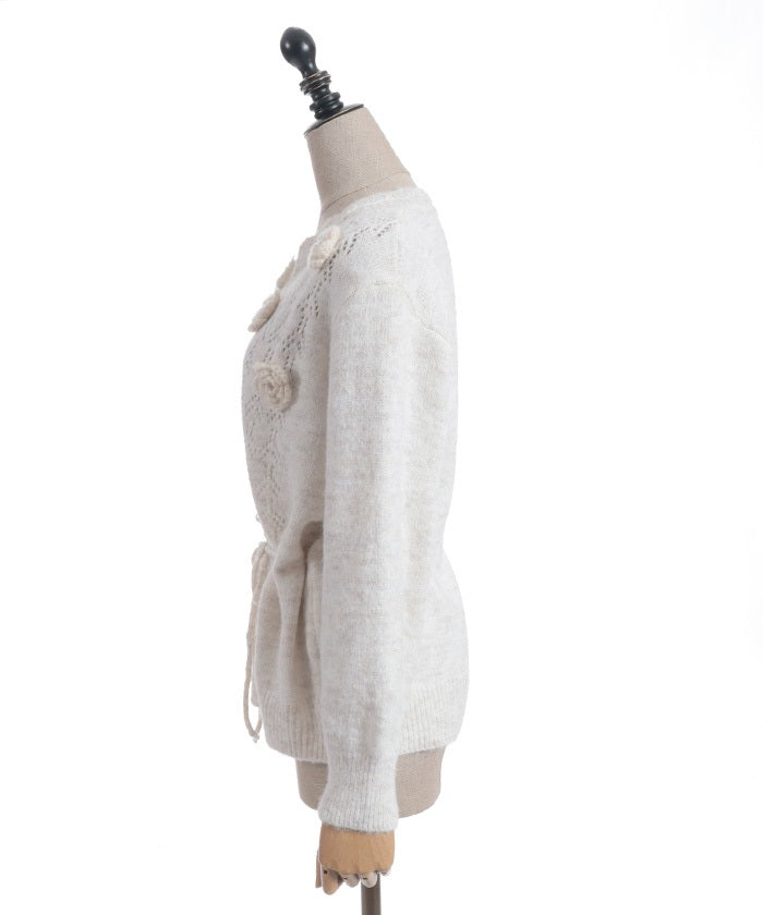 Knit Cardigan with Motif