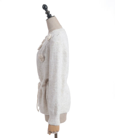 Knit Cardigan with Motif